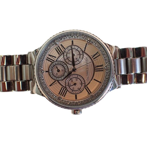 VINCE CAMUTO VC/5313 Quartz All SS Chrono Unisex Wristwatch - Picture 9 of 9